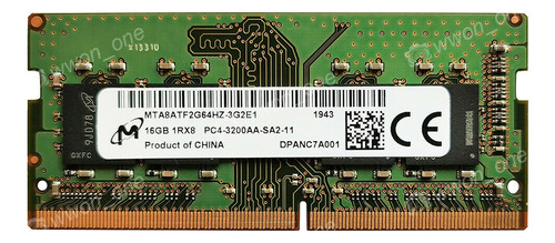 Memoria Ram Laptop Ddr4 16gb Micron Pc4-3200 Sodimm 