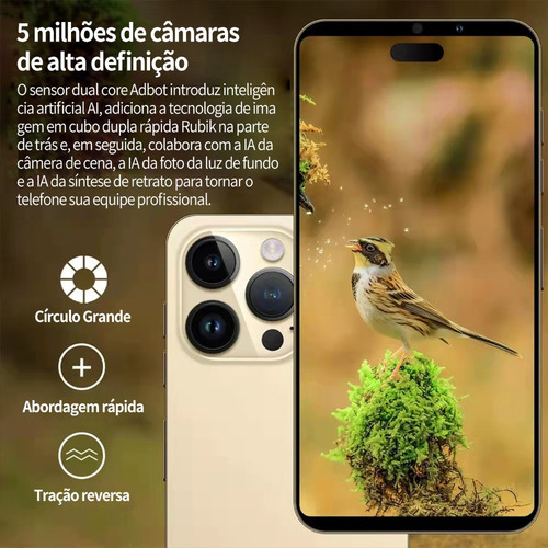 P Teléfono Barato Android I14 Pro Max 6.3 Negro