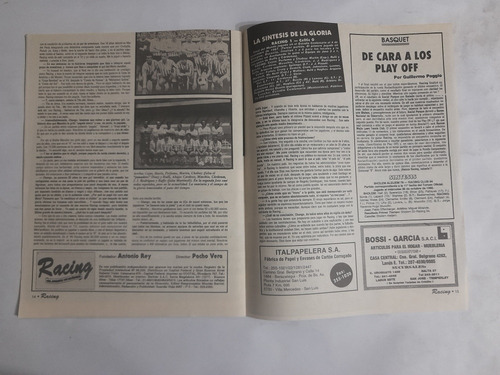 Racing 610 Ferro 2 Racing 1,a 25 Años Del Campeon Mundial (Usado)