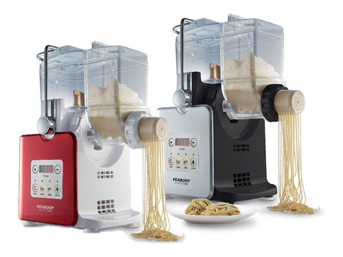 Máquina Para Pastas Peabody 6 Accesorios + Recetario Color Rojo