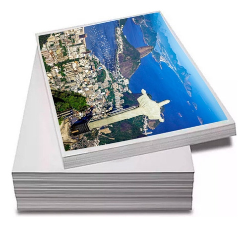 Papel Fotográfico Adesivo 115g Matte A4 Fosco 300 Folhas Cor Branco