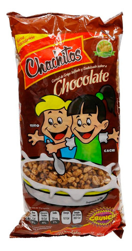 5 Pzs Chachitos Cereal De Trigo Inflado Sabor Chocolate 250g