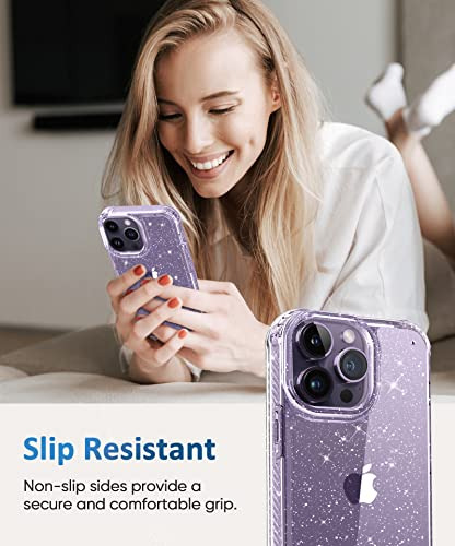Funda Para iPhone 14 Pro Sparkle Transparente 6.1 Pulgada Pl