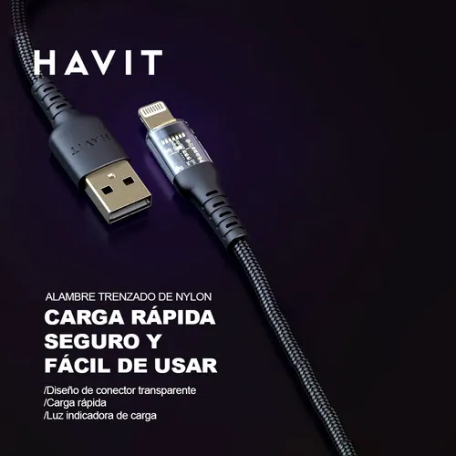 Havit Cb6240 Cable Tipo C A Tipo C Negro 1.5m | MercadoLibre