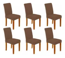 Comprar Funda para silla DECOFUNDAS Paris color chocolate de 60cm de largo con respaldo de 45cm x 55cm con asiento de 45cm x 45cm - pack x 6 unidades