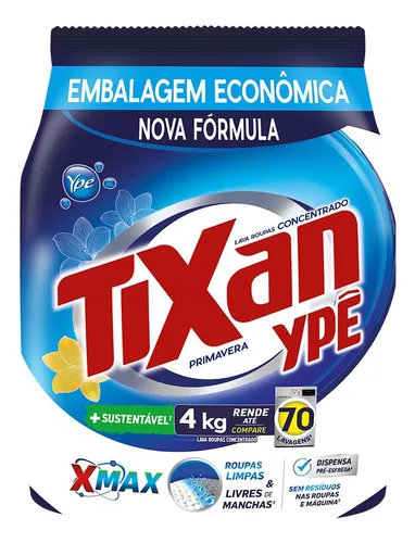 Sabão em Pó Tixan Ypê Primavera Sachê 4kg
