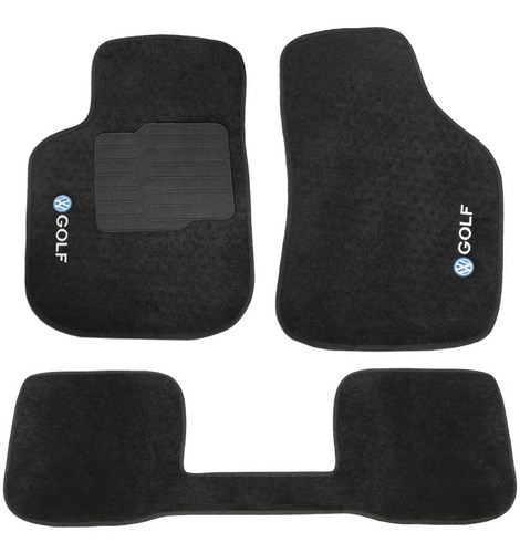 Imagem 5 de 5 de Kit De Tapete Carpete Golf 2002 A 2011 Preto 3 Peças