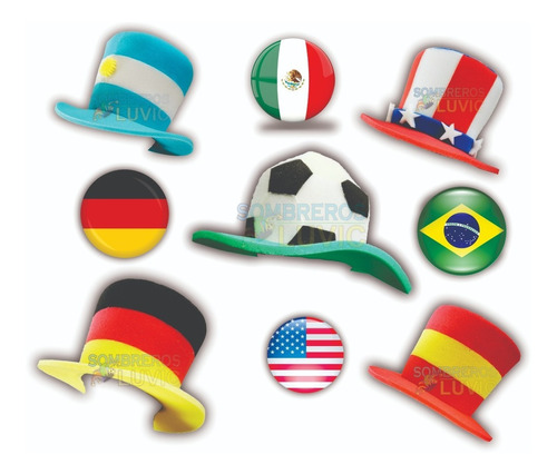 Sombreros De Futbol, Sombreros De Banderas, Qatar, Balón