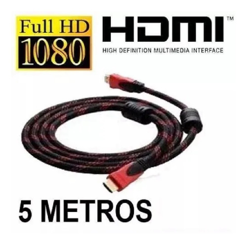 Cable Hdmi-hdmi 5 Ms 1080p Full Veloc 5gb 1.4v Mallado Filt