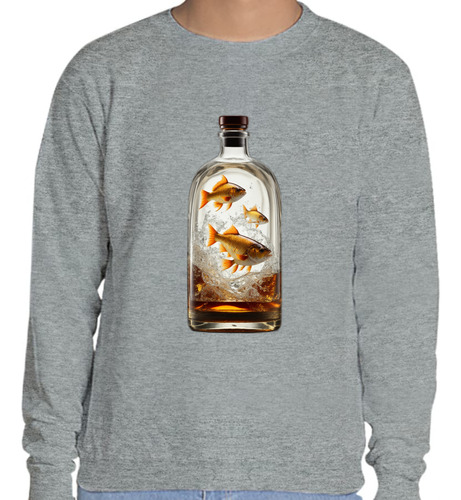 Sudadera Tres Peces Dorados - Peces En Botella - Animales