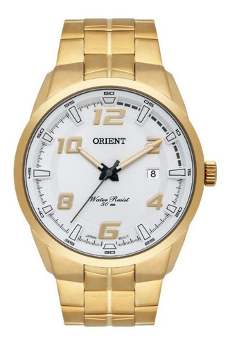 Relógio Orient Mgss1200 S2kx Dourado Mostrador Branco