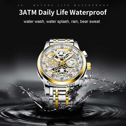 Reloj Hombre Nektom 8202g003 Cuarzo Pulso Dorado En Acero Env o