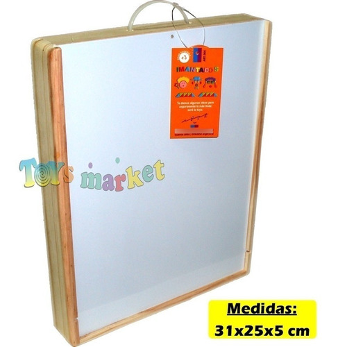 Imagen 6 de 9 de Pizarra Doble Magnética Y De Dibujo Con Caja De Madera Clap