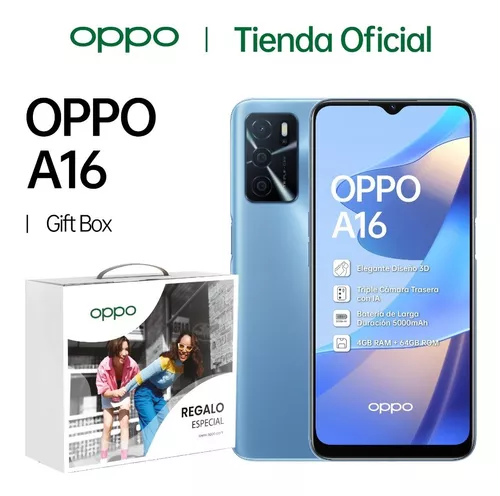 Móvil Oppo A16, 4GB de RAM + 64GB - Azul