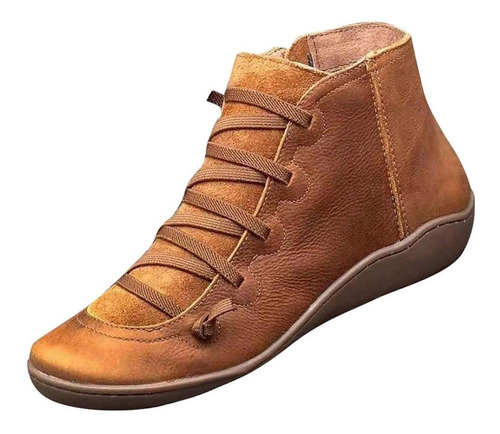 Botas Retro Con Cordones Y Cremallera Lateral Plus Sapat