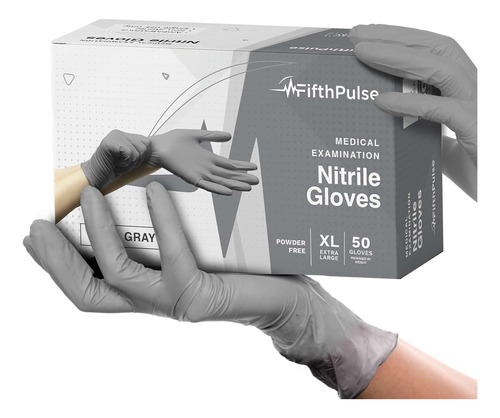 Cool Gray Nitrile Disposable Gloves Latex Free Food Saf...
