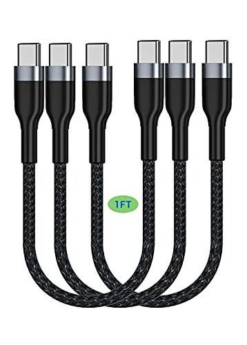 Usb C Para Usb C Cable 1ft 3pack, 12 Pulgadas Corto 2sv3w