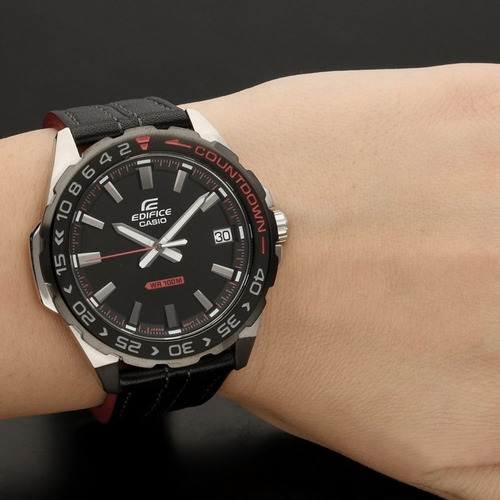 Reloj Casio Edifice Efv 120bl 1av. Cuero. Nuevo. Envío Grats