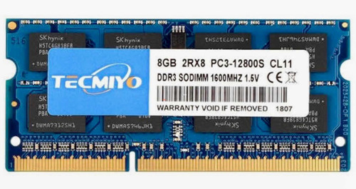 Memoria Ram 8gb Ddr3-1600mhz Sodimm Tecmiyo Para Mac Y Pc