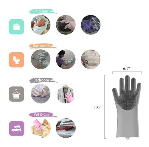 Guantes Cepillo De Silicon