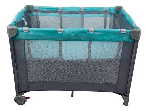 Berço Cercado Portátil Para Bebê Infinity Verde Premium Baby