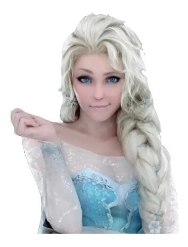 Peluca Elsa Frozen Cotillon Disfraz