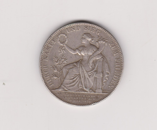 Moneda Alemania Bavaria 1 Thaler Año 1871 Muy Buena