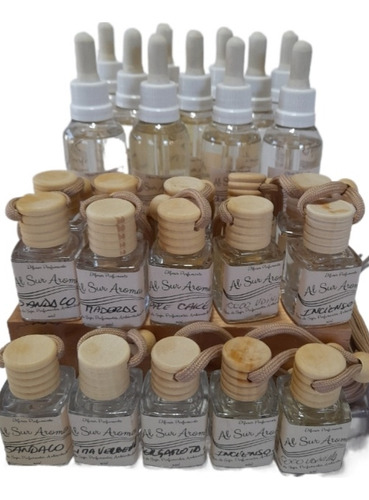 Kit Mini Difusor Auto / Vestidor Más Recarga Repuesto