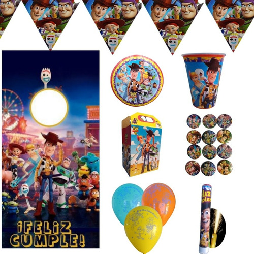 Toy Story 4 Paquete Fiesta Artículos Kit Set Niños