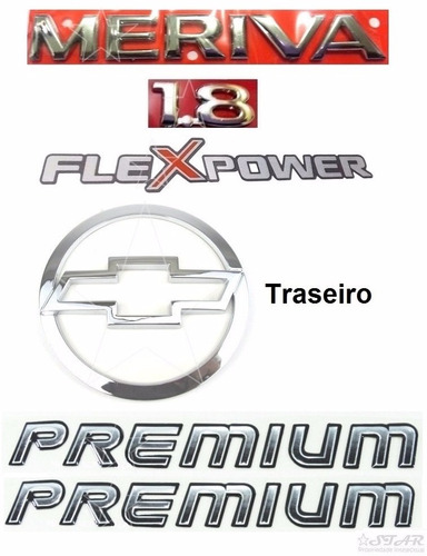 Emblemas Meriva 1.8 Flexpower Premium + Mala - 2002 À 2007