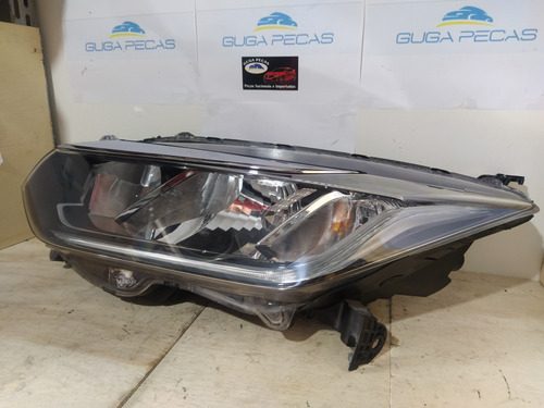 Farol Honda City Esquerdo Com Friso E Led 2018 19 20 (Usado)