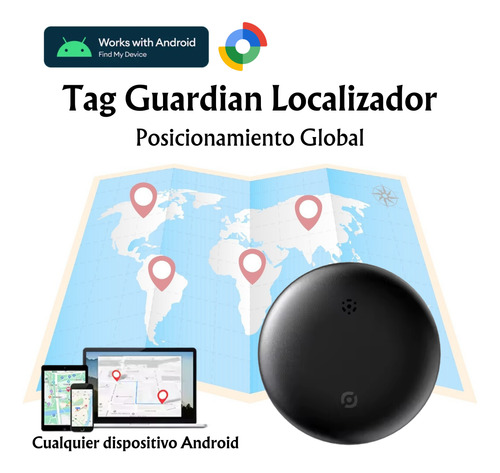 Localizador Rastreador Gps Tag Guardian Google Android Funda Negro Funda D
