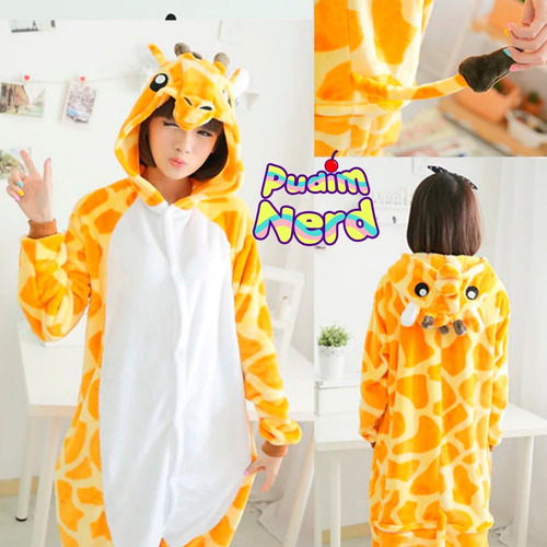 Girafa Giraffa Pijama Macacão Kigurumi - Pronta Entrega
