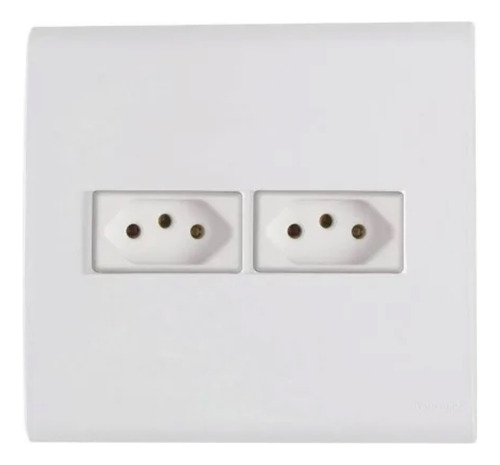 Conjunto Placa 4x4 C/ Tomada Dupla 10a Liz