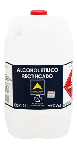 Alcohol Etilico 10 Litros Ancap 95% Entrega Inmediata St