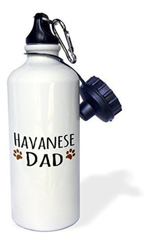 Botella Deportiva 3drose Havanese Dog Dad 21 Oz Blanco