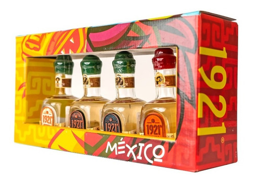 Imagen 4 de 4 de 1921 Tequila 100% Agave Combo 4 Miniaturas 50ml.
