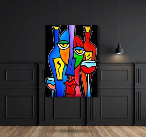 Imagen 1 de 8 de Cuadros Decorativos-caretas2-resolución 4k/uhd 60x95cm