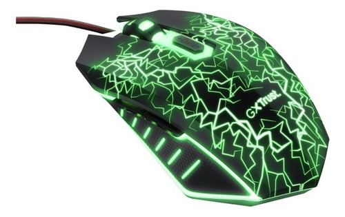 Mouse Gamer Trust Gxt 105x Izza 4000ppp 6 Botones Iluminado Negro