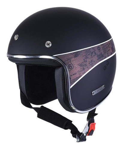 Casco Abierto Moto Scooter Café Race Maya Vertigo