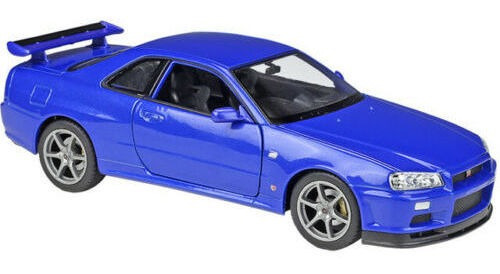 Welly Nissan Skyline Gt-r R34 Azul 1/24 [u]