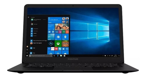 Notebook Positivo Motion Black Q232a Intel Atom Quad Core 2gb Ram Ssd 32gb Mini Hdmi Windows 10 - Mostruário De Loja