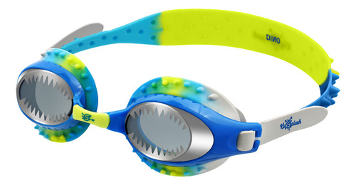 Óculos Natação Speedo Dino Espelhado Infantil 4 A 12 Anos Cor Azul/ Cristal Espelhado