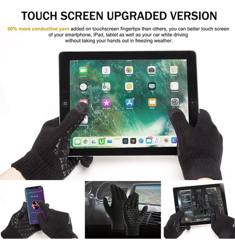 Guantes De Invierno Trendoux Térmicos Pantalla Táctil Para H Color Diseño De La Tela