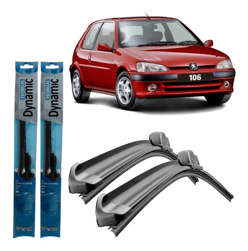 Juego Kit Escobillas Peugeot 106 1997 1998 1999 2000 2001