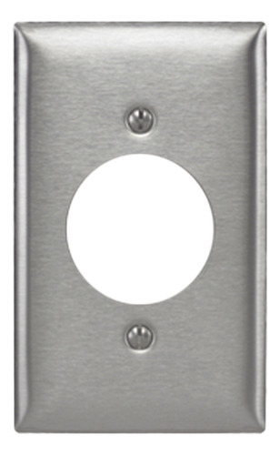 2 Placas Raco 40 Mm Receptaculo Sencillo Acero Hub-ss-720 Color Gris Corriente Nominal 30 A Voltaje Nominal 0v