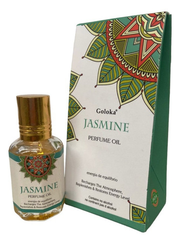 Óleo Perfumado Indiano Goloka Jasmine Jasmin Com 10 Ml