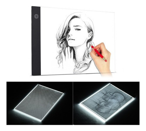 R Caja De Dibujo Led Tabla Para Dibujar A4 Portatil