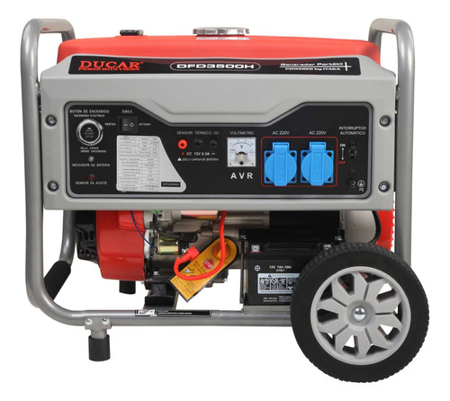 Generador Gasolina Dfd3500h Ducar  3000w Rojo