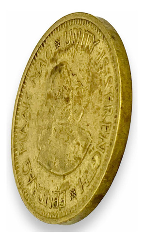 Wow Interesante Moneda De Sudáfrica De 1/2 Centavo Año 1961 (Usado)